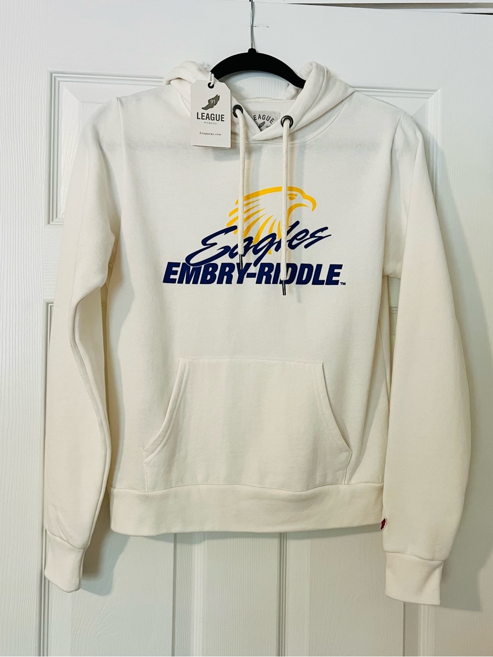 NWT Small League Embry-Riddle Eagles Cream Hoodie